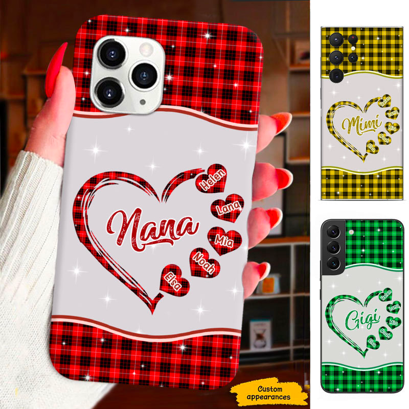 Heart Mom Grandma Nana Mimi Gigi Auntie Personalized phone case SC2412452