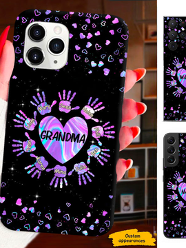 Heart handprint Grandma Nana Mimi Gigi Personalized Phone Case SC1512411