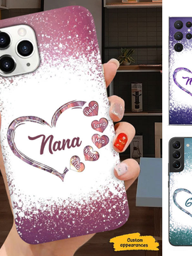 Hearts Grandma Nana Mimi Mom Personalized Phone case SC24041010