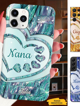 Hearts Grandma Nana Mimi Mom Personalized Phone case SC24041026