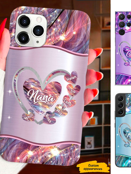 Hearts Grandma Nana Mommy Auntie Personalized Phone Case SC2912237