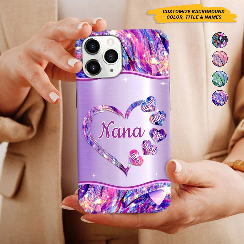 Hearts Grandma Nana Mimi Gigi Personalized Phone case SC7054