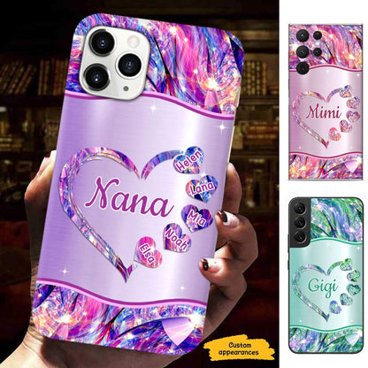 Hearts Grandma Nana Mimi Gigi Personalized Phone case SC70542