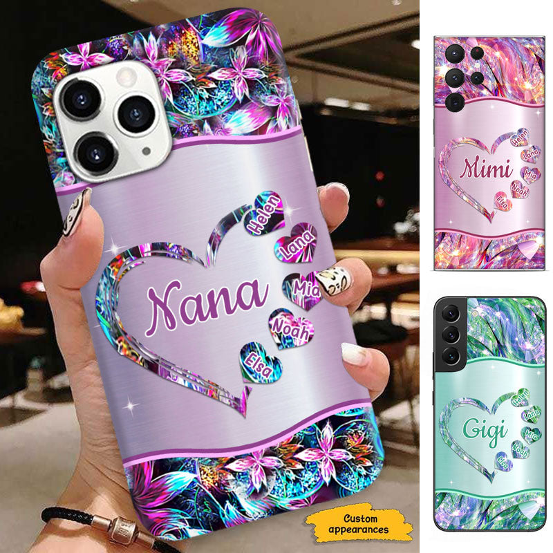 Hearts Grandma Nana Mimi Gigi Personalized Phone case SC70543