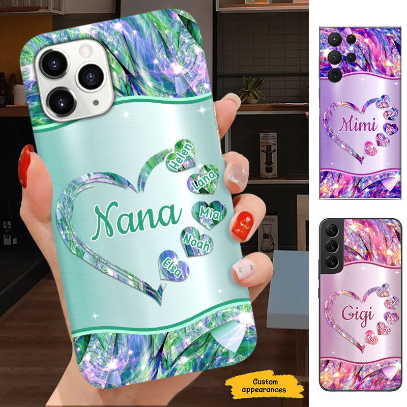 Hearts Grandma Nana Mimi Gigi Personalized Phone case SC70544