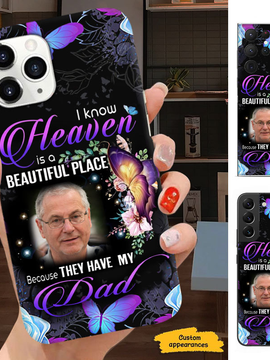 Heaven is a beautiful place Photo Upload Memorial Personalized Phone case SC2411052