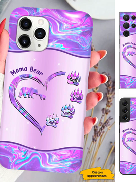 Hologram Bear Mom Grandma Nana Mimi Gigi Auntie Personalized phone case SC2512430