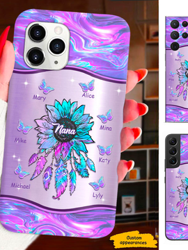 Hologram Butterfly Dreamcatcher Grandma Mimi Nana Mommy Auntie Personalized Phone Case SC812417