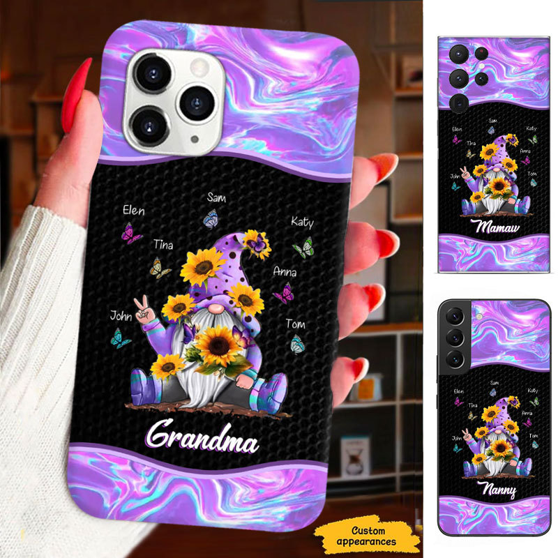 Hologram Butterfly Gnome Mom Grandma Nana Mimi Gigi Personalized Phone Case SC1612419