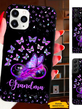 Hologram Butterfly Grandma Mommy Auntie Personalized Phone Case SC2812236