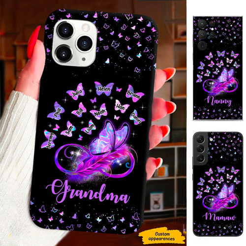 Hologram Butterfly Grandma Mommy Auntie Personalized Phone Case SC2812236