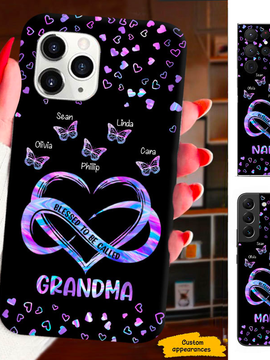 Hologram Butterfly Heart Mom Grandma Nana Mimi Gigi Blessings Personalized Phone Case SC1612411