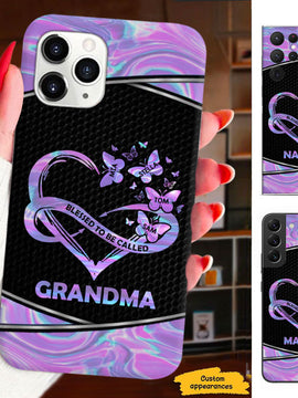 Hologram Heart Blessed to be called Grandma Nana Mommy Auntie Personalized Phone Case SC29122314