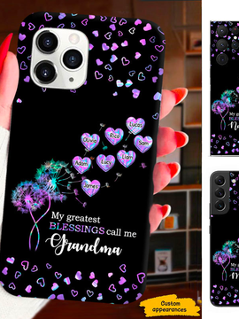 Hologram Heart Dandelion My Greatest Blessing called me Grandma Nana Mimi Gigi Personalized Phone Case SC151249