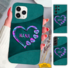 Hologram Heart Leather Pattern Mom Grandma Nana Mimi Gigi Personalized phone case SC221242