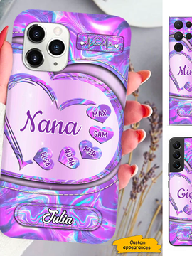 Hologram Heart Mom Grandma Nana Mimi Gigi Auntie Personalized phone case SC2512417