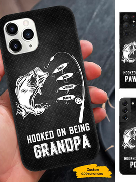 Hooked on Being Grandpa Daddy Papa Fishing Lover Personalized phone case SC2612432