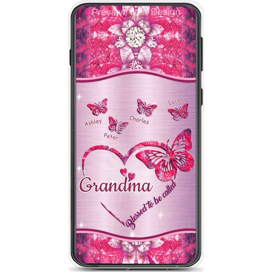 Butterflies Blessed to be called Nana Mimi Gigi Grandma Personalized Phone Case SC1762-24