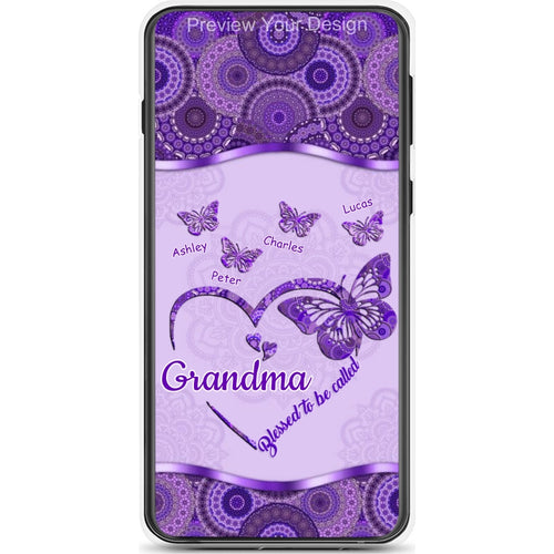 Butterflies Blessed to be called Nana Mimi Gigi Grandma Personalized Phone Case SC1762-18