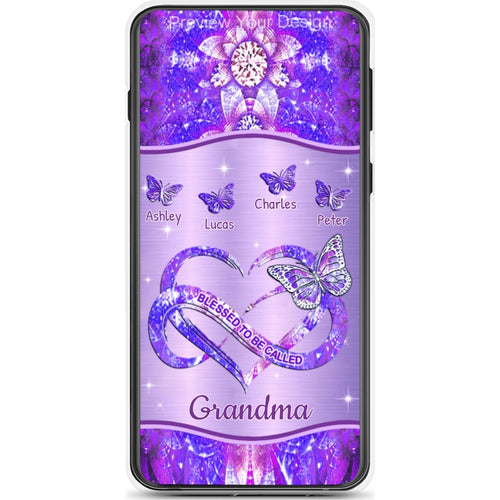 Butterfly Blessed To be called Grandma Nana Mimi Mommy Personalized Phone Case