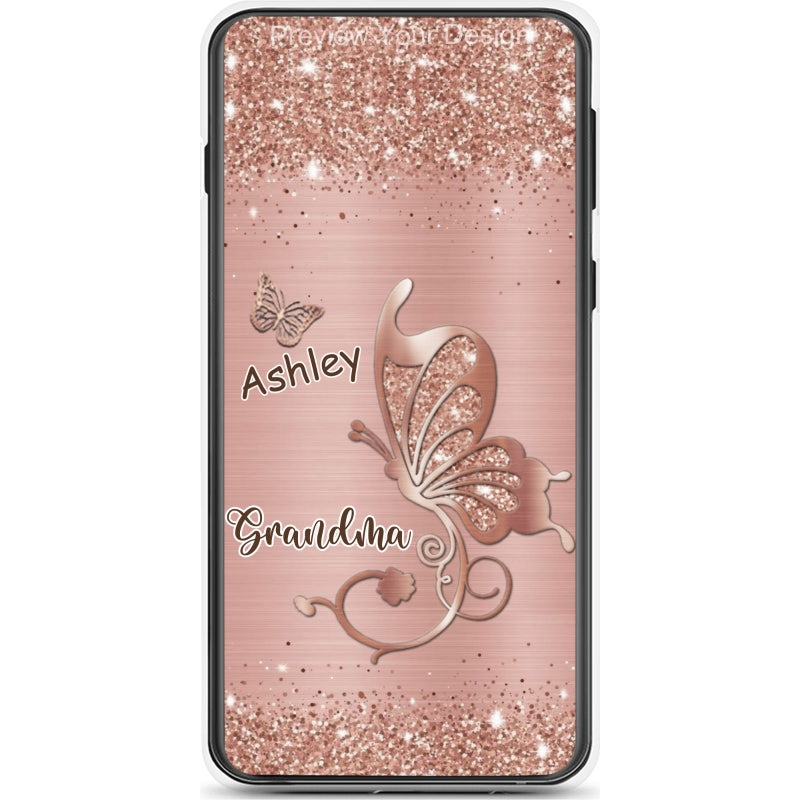 Butterflies Grandma Nana Mimi Mom Personalized Phone Case SC226532