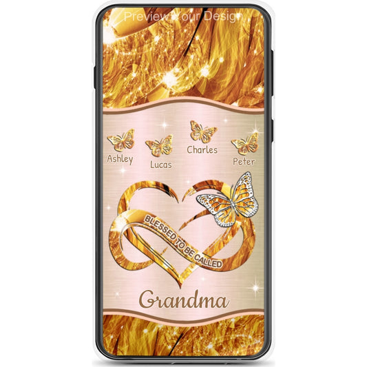 Butterfly Blessed To be called Grandma Nana Mimi Mommy Personalized Phone Case
