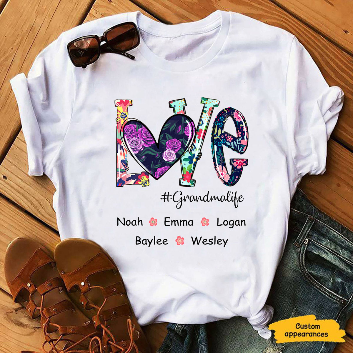 LOVE Grandma Life Nana Mimi Gigi Personalized Hoodie Shirt SC1512435