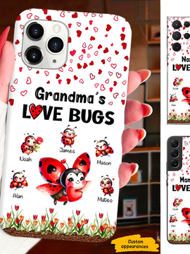 Ladybug Grandma Love bugs Nana Mimi Mom Auntie Personalized Phone Case SC24110121