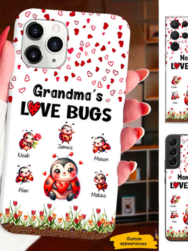 Ladybug Grandma Love bugs Nana Mimi Mom Auntie Personalized Phone Case SC24110122