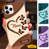 Leather Pattern Butterfly Grandma Nana Mimi Gigi Auntie Mom Personalized Phone case SC24110511