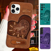 Leather Pattern Hearts Grandma Nana Mimi Mom Auntie Personalized Phone Case SC2410148