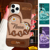 Leather pattern Heart Grandma Nana Mimi Mom Auntie Personalized Phone Case SC2410264