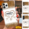 Leopard Mom Grandma Sweethearts Nana Mimi Gigi Auntie Personalized phone case SC2512436