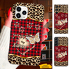 Leopard Red Plaid  Butterfly Blessed to be called Grandma Nana Mimi Gigi Personalized Phone Case SC161241