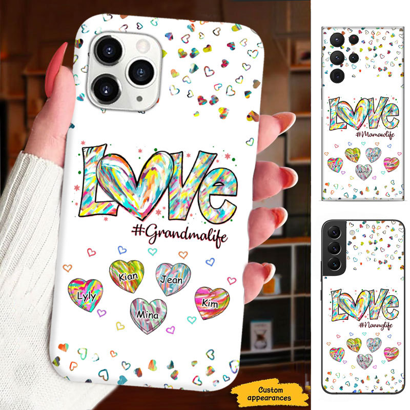 Love Grandma Life Mom Grandma Nana Mimi Gigi Auntie Personalized phone case SC2412446