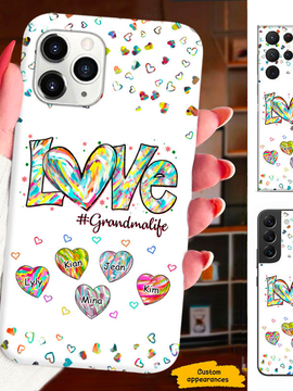 Love Grandma Life Mom Grandma Nana Mimi Gigi Auntie Personalized phone case SC2412446