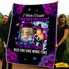 Memorial I Wish I Could Turn Back The Clock So That I Could Hug You One More Time Photo Upload Personalized Blanket SC710231