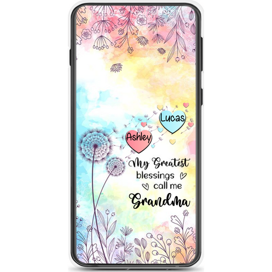 My Greatest Blessings call me Grandma Mommy Nana Auntie Dandelions Personalized Phone Case