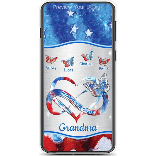 Butterfly Blessed To be called Grandma Nana Mimi Mommy Personalized Phone Case