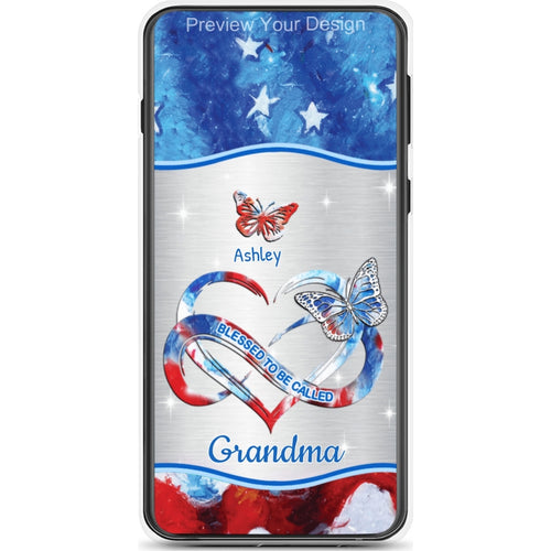 Butterfly Blessed To be called Grandma Nana Mimi Mommy Personalized Phone Case