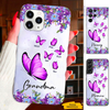 Pink Butterfly Mom Grandma Nana Mimi Gigi Personalized Phone Case SC1612421