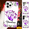 Purple Butterfly Grandma Nana Mimi Gigi Personalized Phone Case SC151244