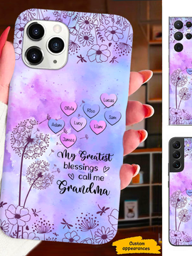 Purple Dandelion Heart Grandma Nana Mimi Gigi Personalized Phone Case SC1512419