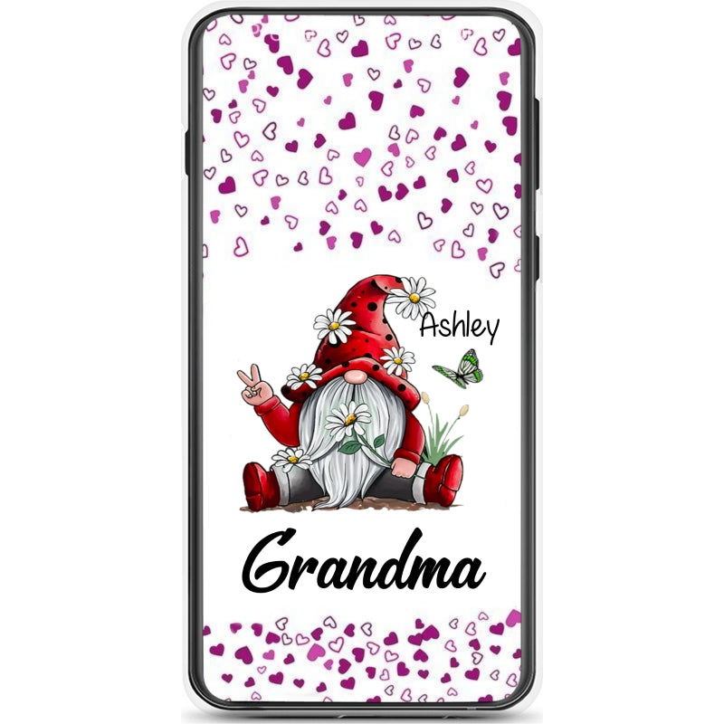 Sunflower Gnome Butterflies Grandma With Grankids Personalized Grandma Phone Case SC06050824