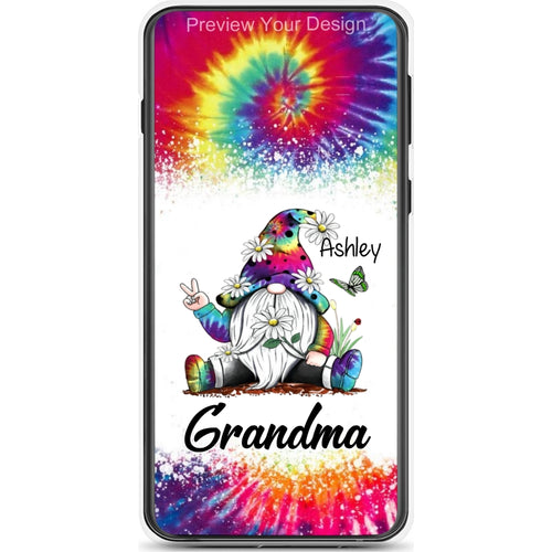 Sunflower Gnome Butterflies Grandma With Grankids Personalized Grandma Phone Case SC06050811