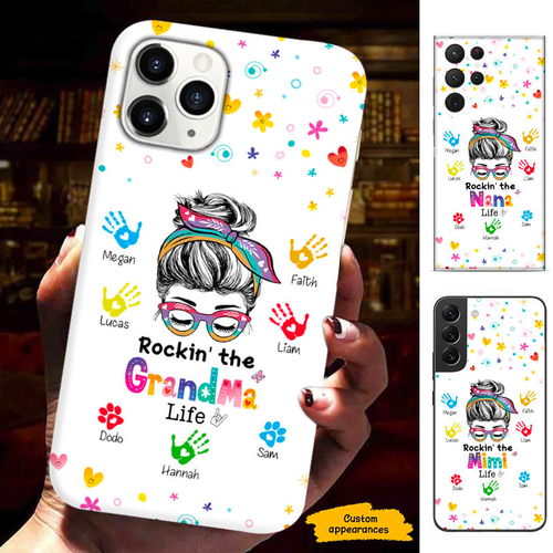 Rocking The Grandma Life Mommy Auntie Personalized Phone Case SC2612234