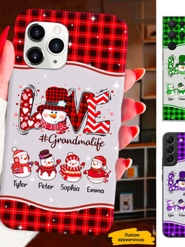 Snowman Grandma Life Nana Mimi Mom Auntie Personalized Phone Case SC2410221