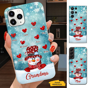 Snowman Grandma Nana Mimi Mom Personalized Phone case SC2404105