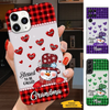 Snowman Hearts Blessed to be called Grandma Nana Mimi Mom Personalized Phone case SC2404102