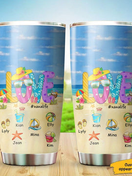 Summer Beach LOVE Nanalife Grandmalife Personalized Tumbler SC303235